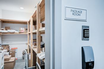Package room with packages